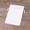 Pochettes en coton 13 x 18 cm - blanc Moyens sachets