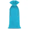 Pochettes en coton 13 x 27 cm - turquoise Moyens sachets 13x27 cm