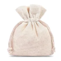 Pochettes en coton 6 x 8 cm - naturelle Petits sachets 6x8 cm