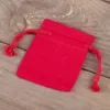 Pochettes en coton 6 x 8 cm - rouge Journée de la femme