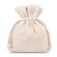 Pochettes en coton 8 x 10 cm - naturelle Petits sachets 8x10 cm