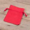 Pochettes en coton 8 x 10 cm - rouge Sacs rouges