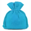Pochettes en coton 8 x 10 cm - turquoise Petits sachets 8x10 cm