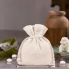 Pochettes en coton 9 x 12 cm - naturelle Sachets en coton