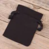 Pochettes en coton 9 x 12 cm - noir Petits sachets