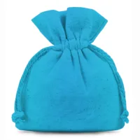 Pochettes en coton 9 x 12 cm - turquoise Sacs turquoise