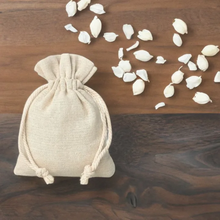 Sachets en lin imité 11 x 14 cm - naturelle Sacs naturels clair