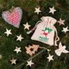 Sachets en lin imité 12 x 15 cm avec l'impression - Père Noël Tous les produits