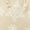 Sachets en lin imité 15 x 20 cm avec l'impression - naturelle / neige Sac avec impression