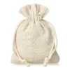Sachets en lin imité 6 x 8 cm - naturelle Petits sachets 6x8 cm