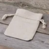 Sachets en lin imité 9 x 12 cm - naturelle Bougies