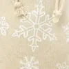 Sachets en lin imité avec l'impression 10 x 13 cm - naturelle / neige Sac avec impression