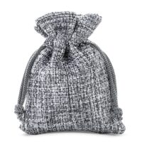 Sacs de jute 10 x 13 cm - gris Pochettes argent / gris