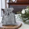 Sacs de jute 10 x 13 cm - gris Lavande et pot-pourri