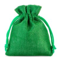 Sacs de jute 10 x 13 cm - vert Sacs verts