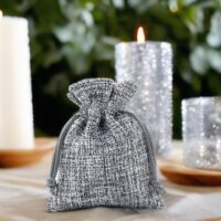 Sacs de jute 12 x 15 cm - gris Petits sachets 12x15 cm