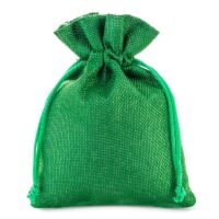 Sacs de jute 12 x 15 cm - vert Sacs verts