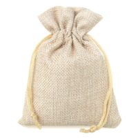 Sacs de jute 6 x 8 cm - naturelle clair Petits sachets 6x8 cm