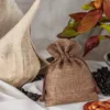 Sacs de jute 6 x 8 cm - naturelle foncé Sacs de mariage