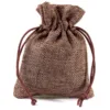Sacs de jute 6 x 8 cm - naturelle foncé