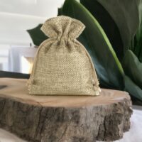 Sacs de jute 6 x 8 cm - naturelle Halloween