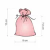 Sacs de jute 8 x 10 cm - gris Baby Shower
