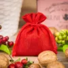 Sacs de jute 8 x 10 cm - rouge Sacs rouges