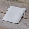 Sacs de satin 6 x 8 cm - argenté Pochettes argent / gris