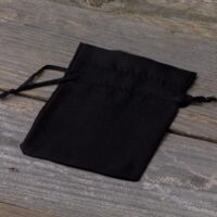 Sacs de satin 6 x 8 cm - noir Sacs de satin