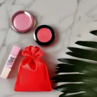 Sacs de satin 6 x 8 cm - rouge Saint-Valentin