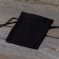 Sacs de satin 8 x 10 cm - noir Petits sachets 8x10 cm