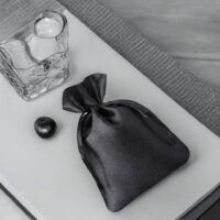 Sacs de satin 8 x 10 cm - noir Halloween