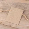 Sacs en lin naturel 10 x 13 cm Sacs naturels foncés