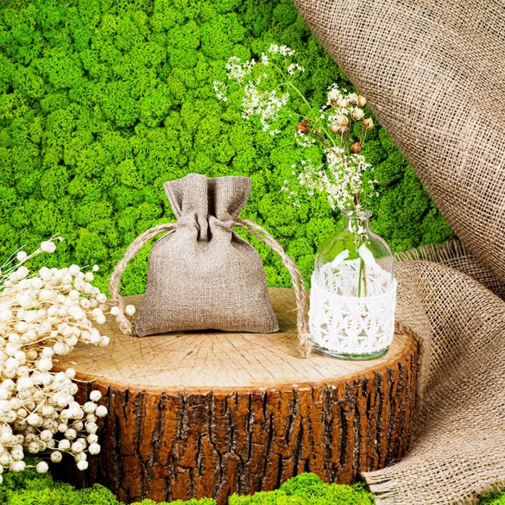 Sacs en lin naturel 8 x 10 cm Lavande et pot-pourri