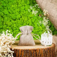 Sacs en lin naturel 9 x 12 cm Petits sachets