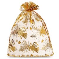 Sacs en organza 10 x 13 cm - Noël Sacs d'occasion