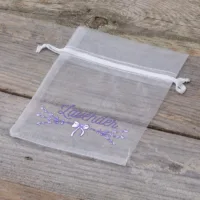 Sacs en organza 10 x 13 cm - blanc avec impression (lavande) Lifehack – idées malines