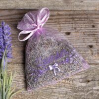Sacs en organza 10 x 13 cm - lavande avec impression (lavande) Lifehack – idées malines