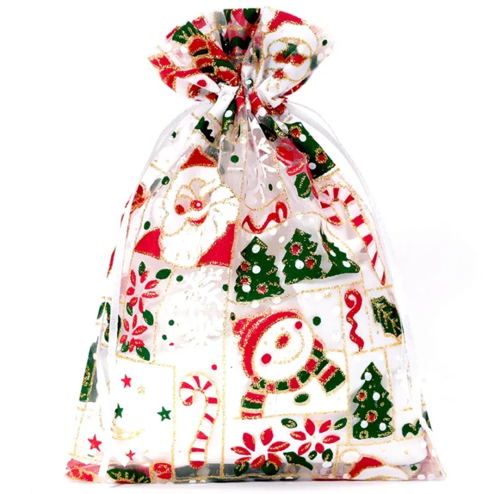 Sacs en organza 15 x 20 cm - Noël / 5 Utilisation