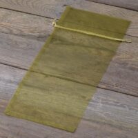 Sacs en organza 15 x 33 cm - vert olive Moyens sachets