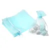 Sacs en organza 18 x 24 cm - bleu ciel Batême