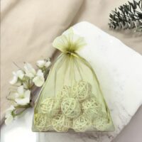 Sacs en organza 18 x 24 cm - vert olive Moyens sachets 18x24 cm