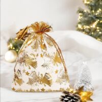 Sacs en organza 22 x 30 cm - Noël / 3 Sacs d'occasion