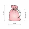 Sacs en organza 7 x 9 cm - violet foncé avec impression lavande Petits sachets 7x9 cm
