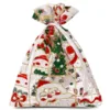 Sacs en organza 8 x 10 cm - Noël / 5 Sac de Noël