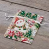 Sacs en organza 8 x 10 cm - Noël / 5 Sac avec impression