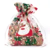 Sacs en organza 8 x 10 cm - Noël / 5 Pour fêtes et occasions spéciales