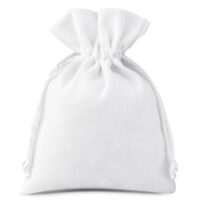 Sacs en velours 11 x 14 cm - blanc Petits sachets 11x14 cm