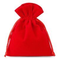 Sacs en velours 11 x 14 cm - rouge Petits sachets 11x14 cm