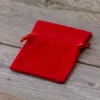 Sacs en velours 11 x 14 cm - rouge Bougies